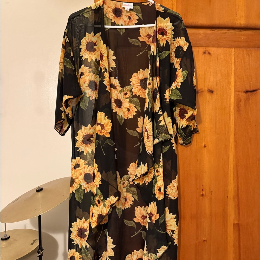 Rare sunflower kimono LULAROE